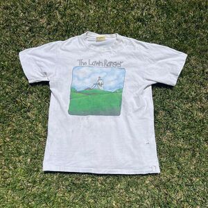 The Lawn Ranger funny y2k tee 90s single stitch mens size L Large